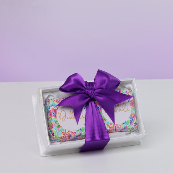 Set of 20 Happy Diwali floral pattern designed premium chocolate view top box