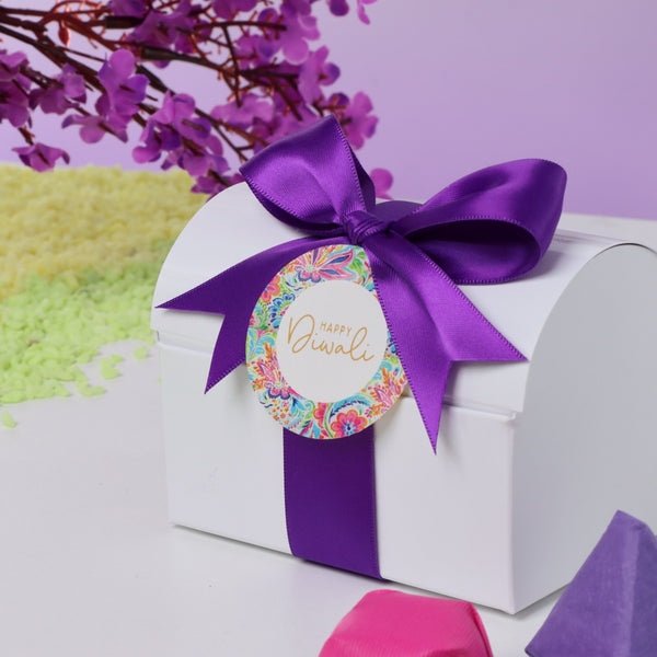 Set of 20 Happy Diwali floral pattern designed premium chocolate chest soft box