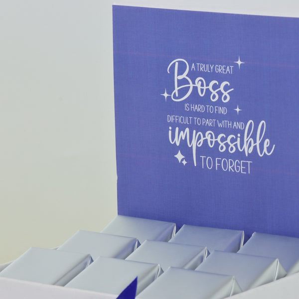 Retirement boss message designed premium chocolate small hamper