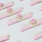 Set of 20 crochet ribbon & flower decorated loose chocolate stick set