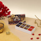 Set of 6 Happy Diwali majestic elephant designed 8-piece chocolate hard box