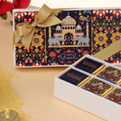 Set of 6 Happy Diwali majestic elephant designed 8-piece chocolate hard box