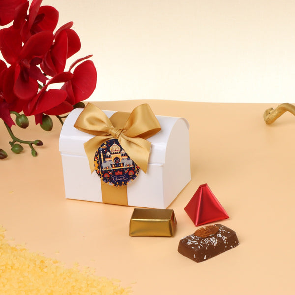 Set of 20 Happy Diwali majestic elephant designed premium chocolate chest soft box