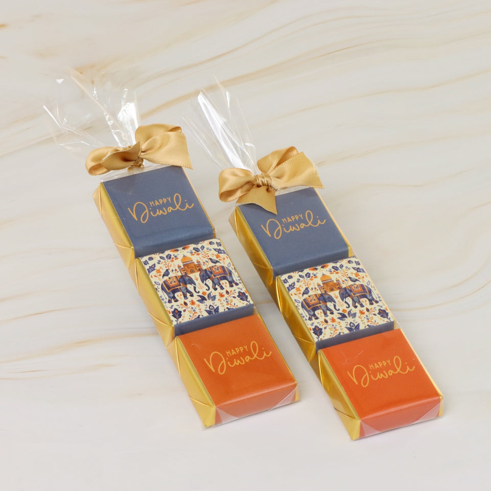 HAPPY DIWALI ELEPHANT FESTIVE DESIGNED CHOCOLATE GIVEAWAY