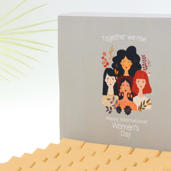 "Together we rise" happy international women's day designed premium chocolate large hamper