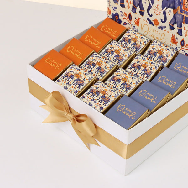 Happy diwali elephant festive designed premium chocolate medium hamper