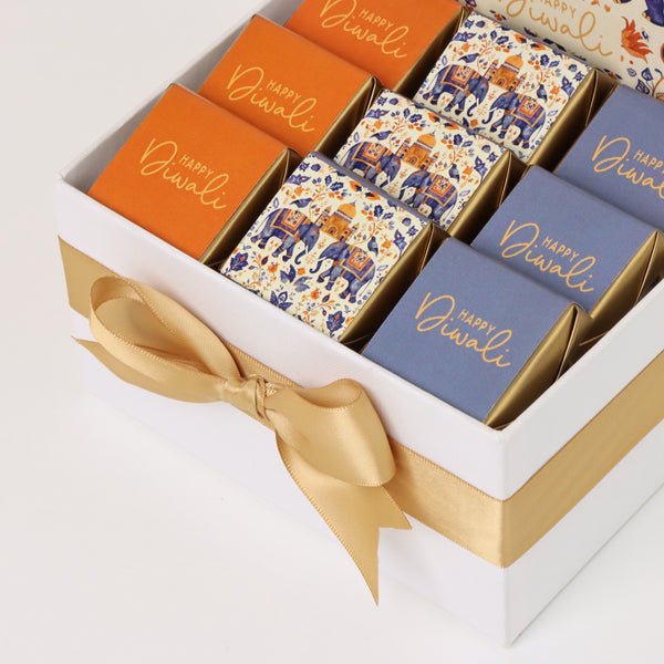 Happy diwali elephant festive designed premium chocolate small hamper