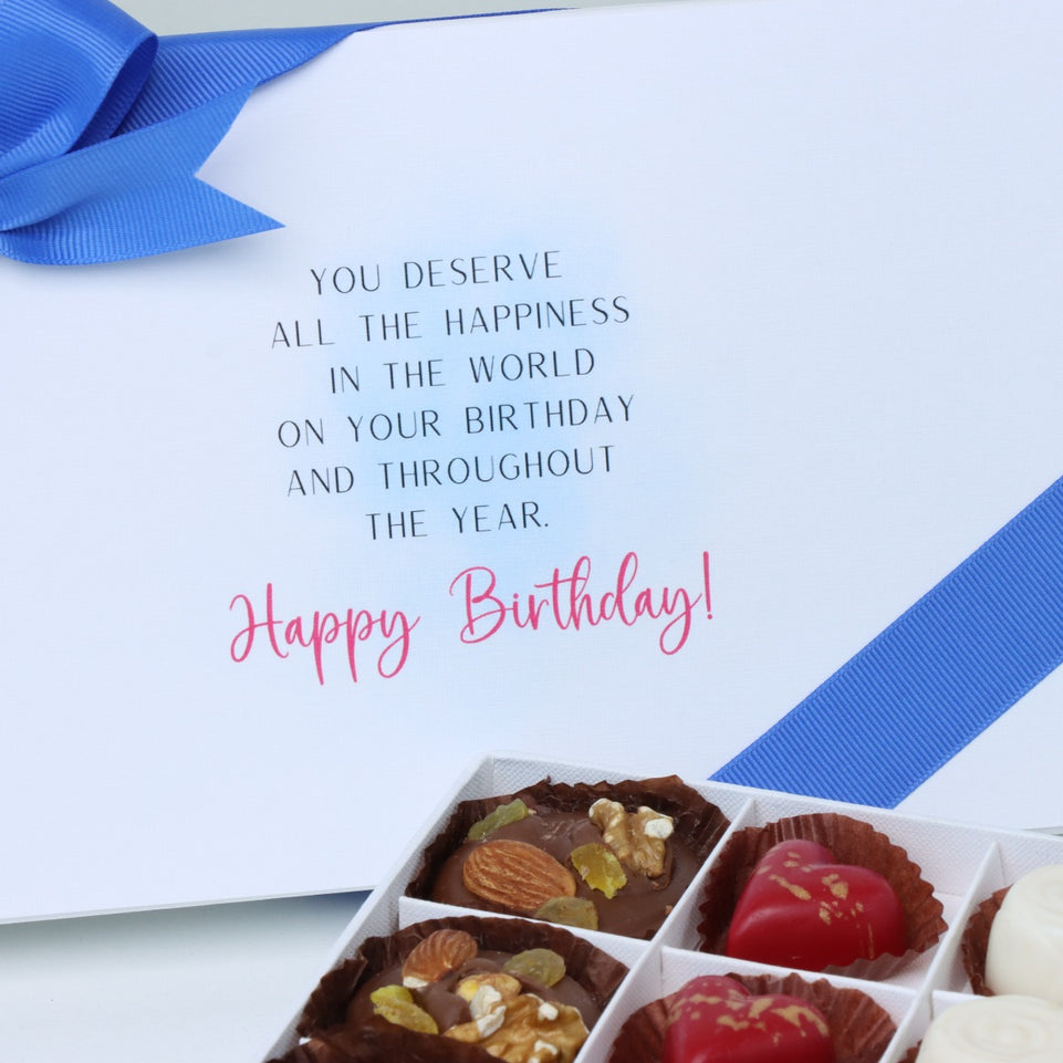 Birthday you deserve happiness 15-piece chocolate hard box