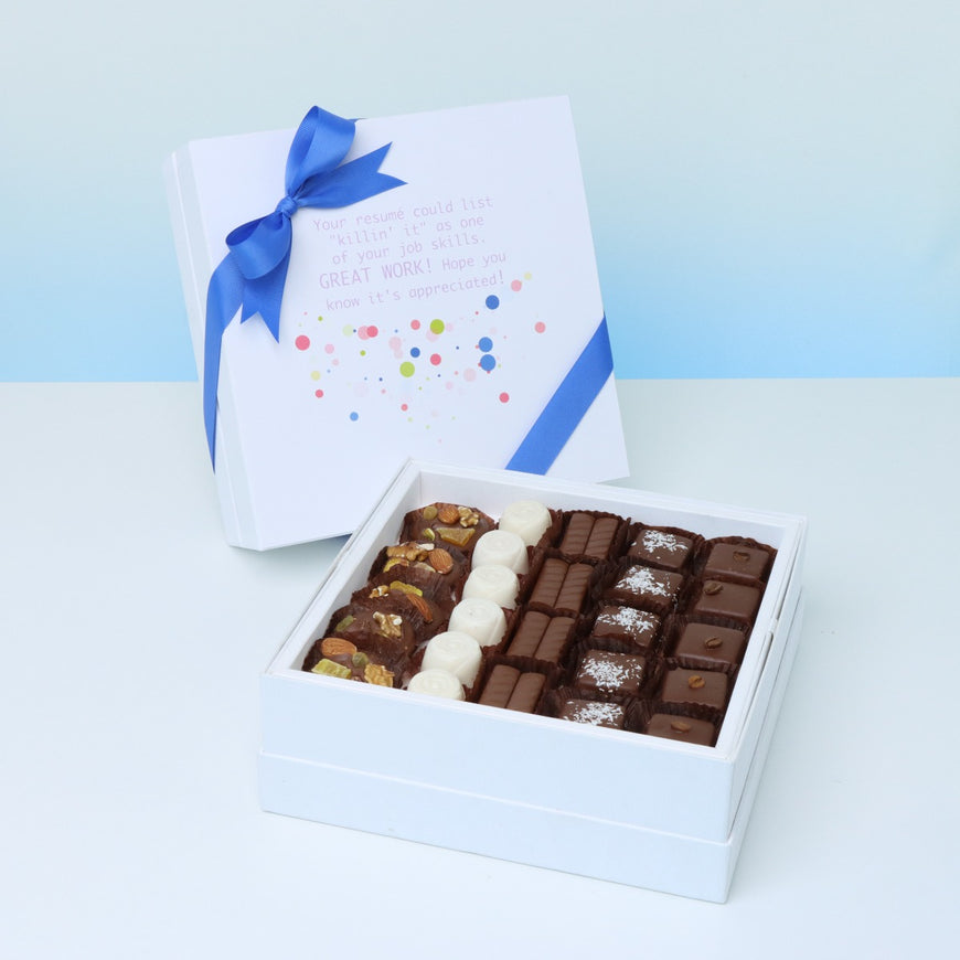 Great work designed 25-piece chocolate hard box