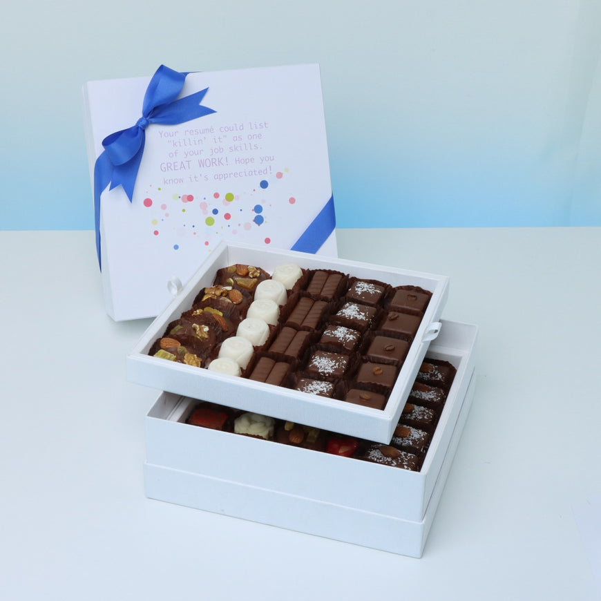 Great work designed 2-layer chocolate hard box