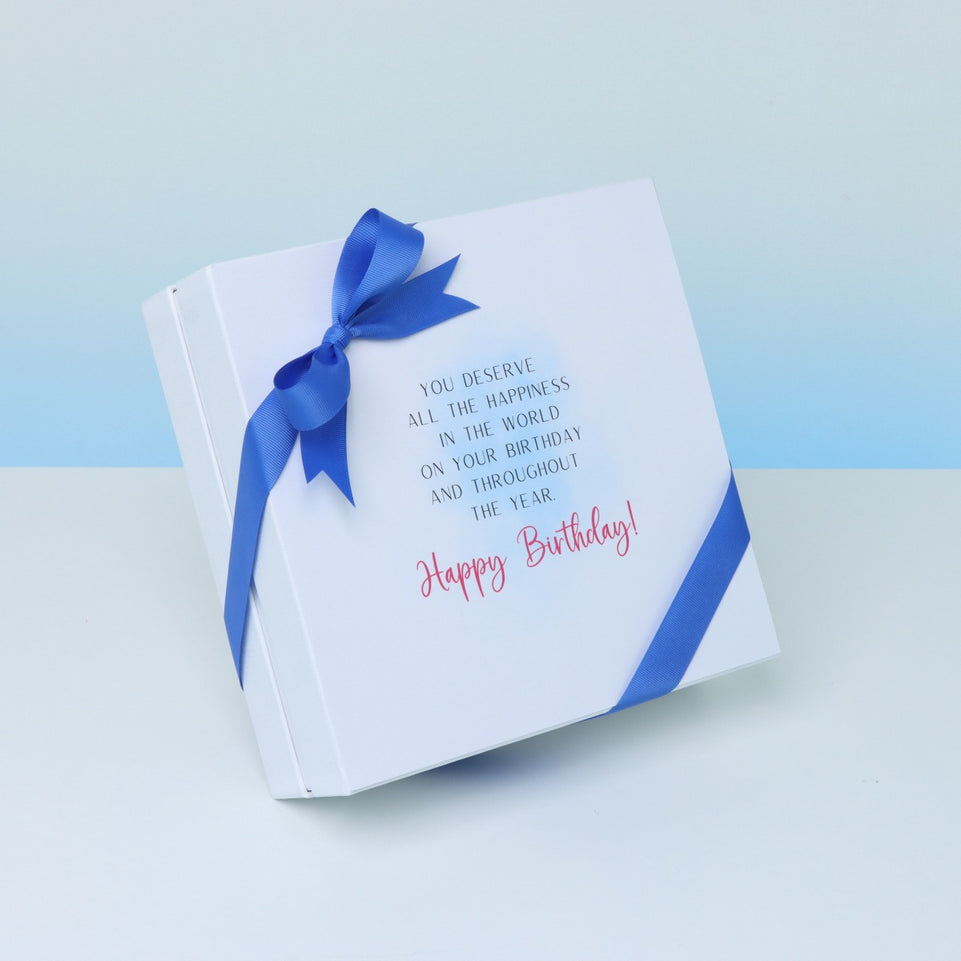 Birthday you deserve happiness 2-layer chocolate hard box