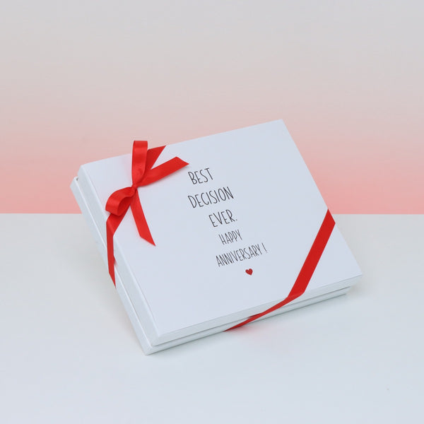 Best decision ever happy anniversary designed 20P premium chocolate hard box