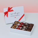 Love message "life with you" designed 12-piece premium chocolate hard box