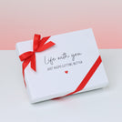 Love message "life with you" designed 12-piece premium chocolate hard box