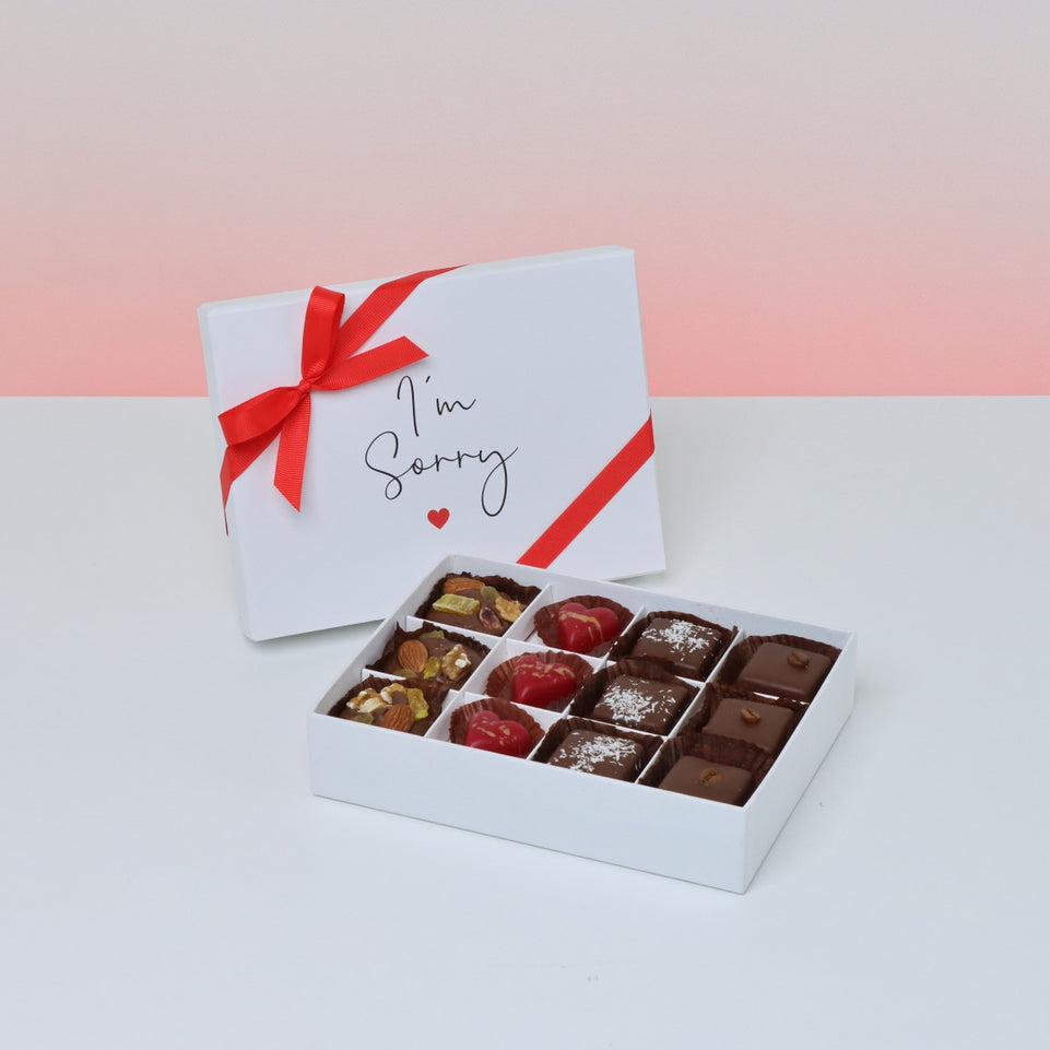 "I'm sorry" 12-piece chocolate hard box