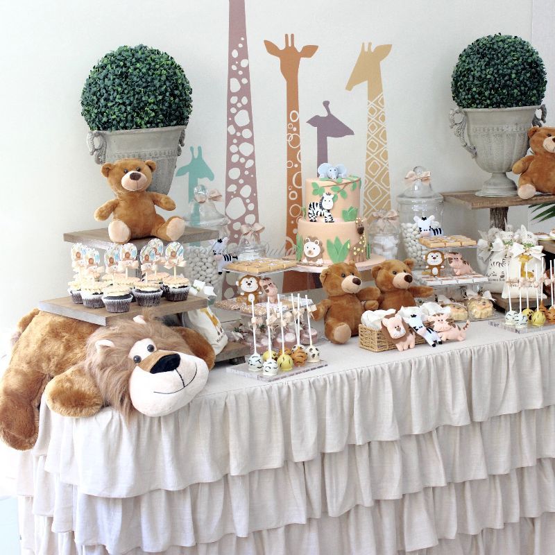 LUXURY SAFARI THEME DECORATED CHOCOLATE & COOKIES DESSERT TABLE