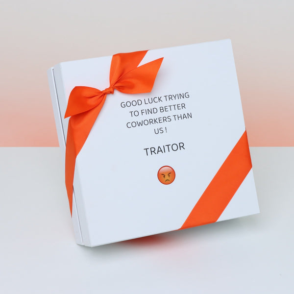 Good luck trying to find better co-worker than us traitor 2-layer premium chocolate hard box
