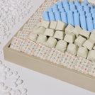 Luxury eid mubarak acrylic mosque decorated chocolate large leather tray