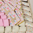 Luxury eid mubarak acrylic mosque decorated chocolate large leather tray