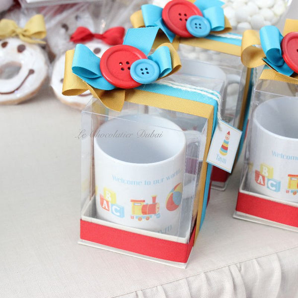Set of 20 Baby toy store theme designed mug clear box