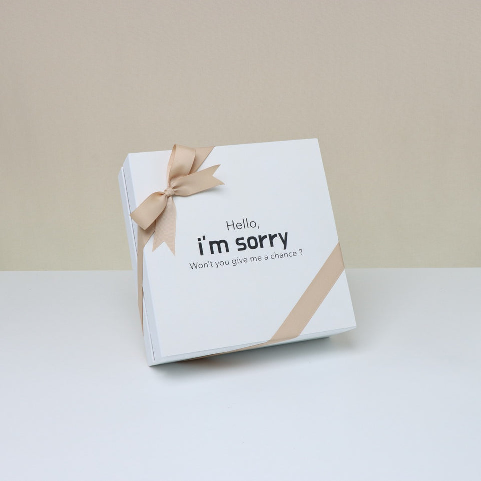 "Hello, i'm sorry" designed premium chocolate hard box