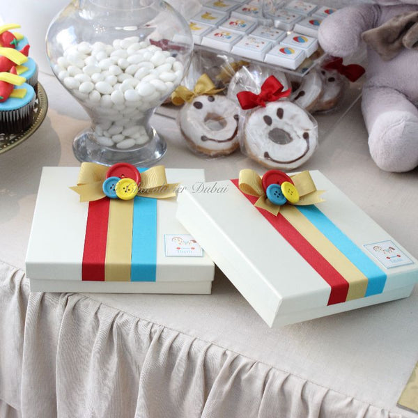 Baby boy toy store theme dessert table