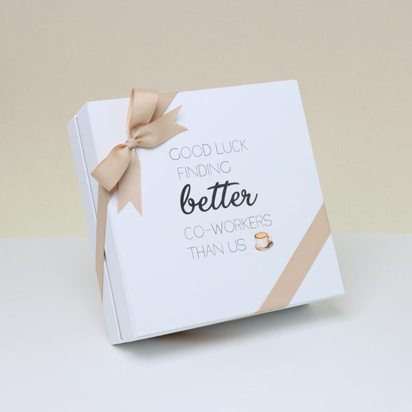 Good luck finding better co-worker than us premium chocolate one layer hard box