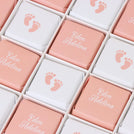 Baby girl personalized baby feet designed chocolate hard box