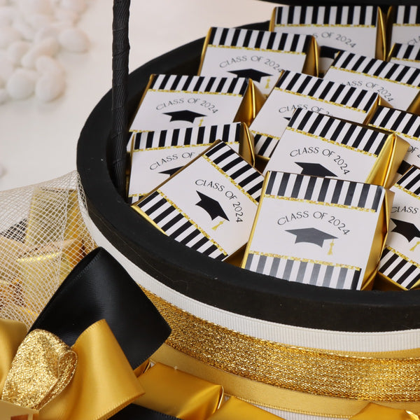 Graduation designed premium chocolate large leather tray