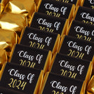 Graduation designed premium chocolate large leather tray