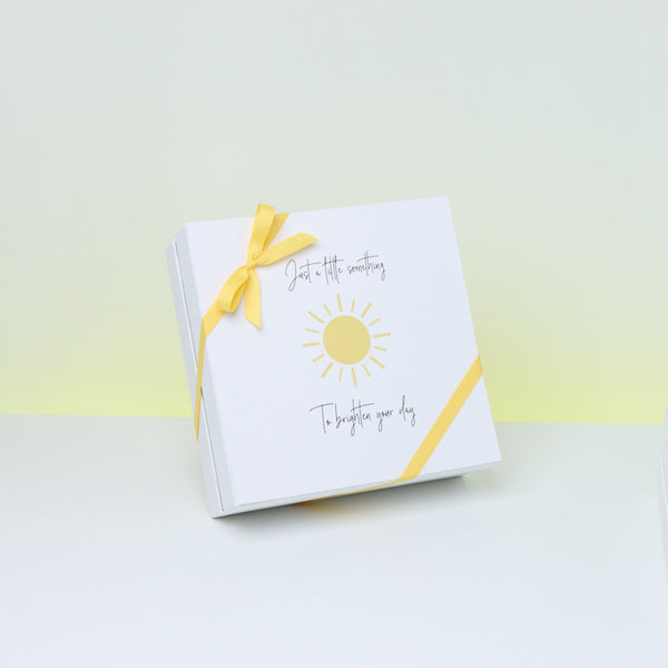 "Brighten your day" sun streak designed premium chocolate hard box