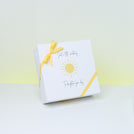 "Brighten your day" sun streak designed chocolate 2-layer premium chocolate hard box