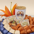 Happy diwali majestic elephant designed premium chocolate round leather tray