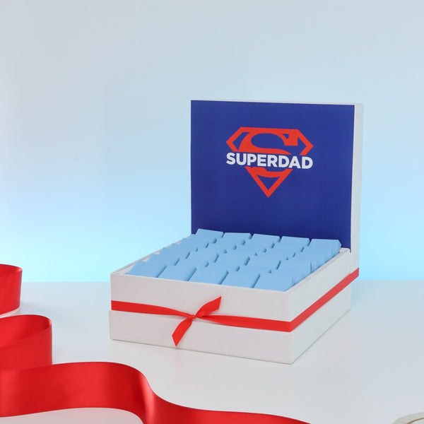 Father's day "Super dad" designed chocolate large hamper