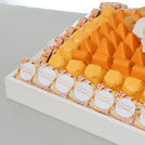 Happy diwali floral decorated premium chocolate large leather tray