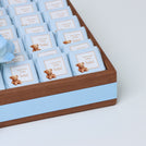 Baby boy teddy theme personalized chocolate leather tray