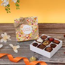 Happy Diwali floral designed 9 piece premium chocolate hard box