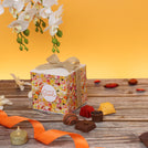 Set of 20 Happy Diwali floral designed premium chocolate cube soft box giveaway