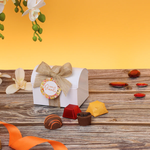 Set of 20 Happy Diwali floral designed premium chocolate chest soft box