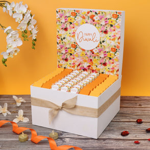 Happy diwali floral designed premium ...