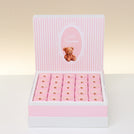 Baby girl teddy designed personalized chocolate large hamper