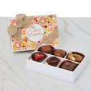 Set of 8 Happy Diwali floral designed 6-piece premium chocolate hard box