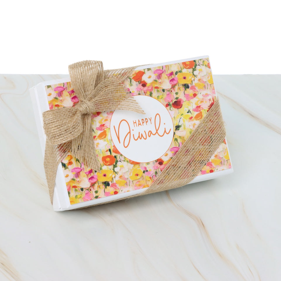 HAPPY DIWALI FLORAL DESIGNED 6-PIECE CHOCOLATE HARD BOX