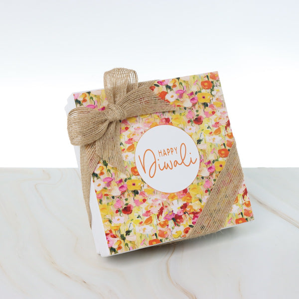Happy Diwali floral designed 9 piece premium chocolate hard box