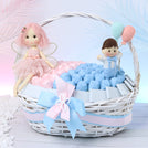 Baby twin designed premium chocolate medium basket