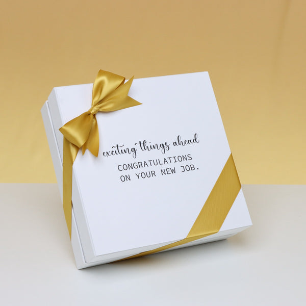 Congratulations on your new job premium chocolate one layer hard box