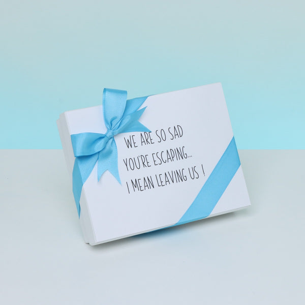 We're so sad you're escaping designed 12piece premium chocolate hard box