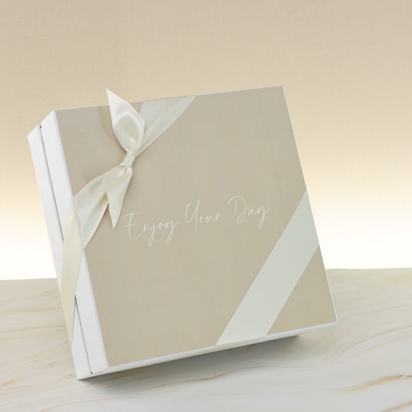 Enjoy your day minimalist designed 2-layer premium chocolate hard box