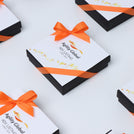 Set of 15 Corporate branded premium chocolate 4 - piece black hard box