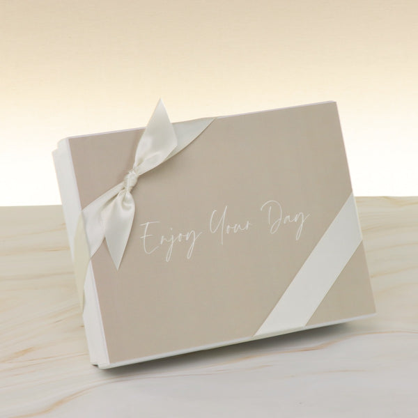 Enjoy your day minimalist designed 12-piece premium chocolate hard box